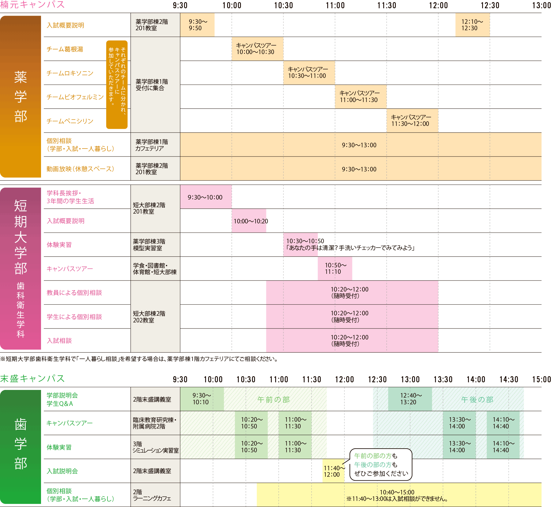 タイムスケジュール"